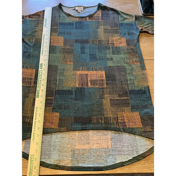 LuLaRoe Green Color Block Shirt Size XXS Preppy Colorful Retro Comfort Modern‎ - Picture 4 of 11